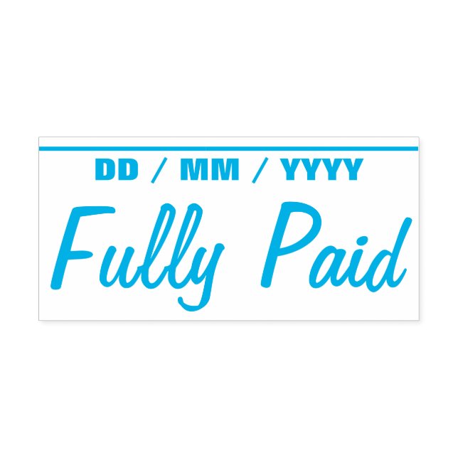 Minimal "Fully Paid" Rubber Stamp (Design)