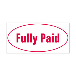 Minimal "Fully Paid" Rubber Stamp