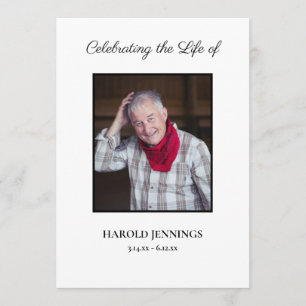Minimal Funeral Program Obituary Order of Service