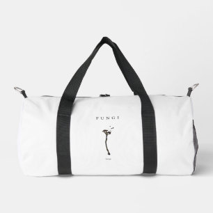 minimal fungi aesthetic line art nature concept de duffle bag