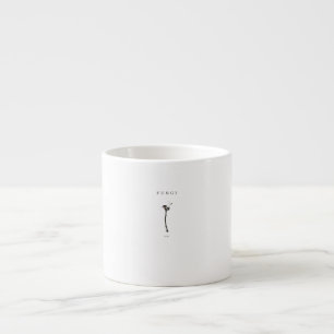 minimal fungi aesthetic line art nature concept de espresso cup