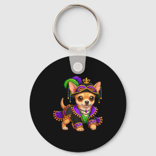 Minimal Funny Chihuahua Dog Lover Festival Keychain