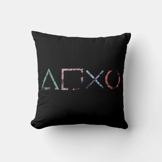 Minimal Gamer Throw Pillow (Front)