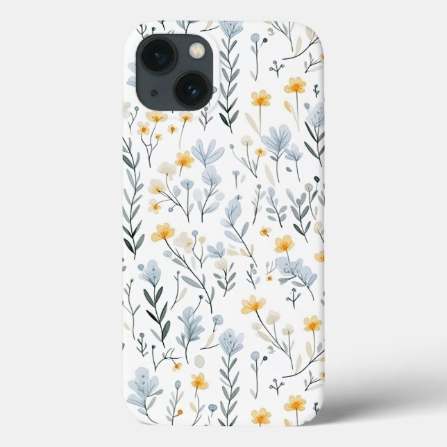 Minimal Gentle Colourful Garden Wildflowers Nurser Case-Mate iPhone Case (Back)