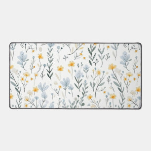Minimal Gentle Colourful Garden Wildflowers Nurser Desk Mat