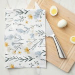 Minimal Gentle Colourful Garden Wildflowers Nurser Kitchen Towel<br><div class="desc">Minimal Gentle Colourful Garden Wildflowers Nursery Room Green yellow Area Rug</div>