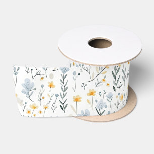 Minimal Gentle Colourful Garden Wildflowers Nurser Satin Ribbon