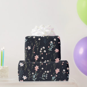 Minimal Gentle Colourful Garden Wildflowers Nurser Wrapping Paper