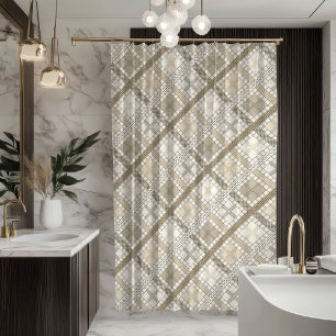 Minimal Geometric Curtain Subtle Pastel Design