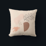 Minimal Geometric Earth Shape Botanical Throw Pillow<br><div class="desc">Organic Shape Hand Drawn Art Abstract Throw Pillow</div>