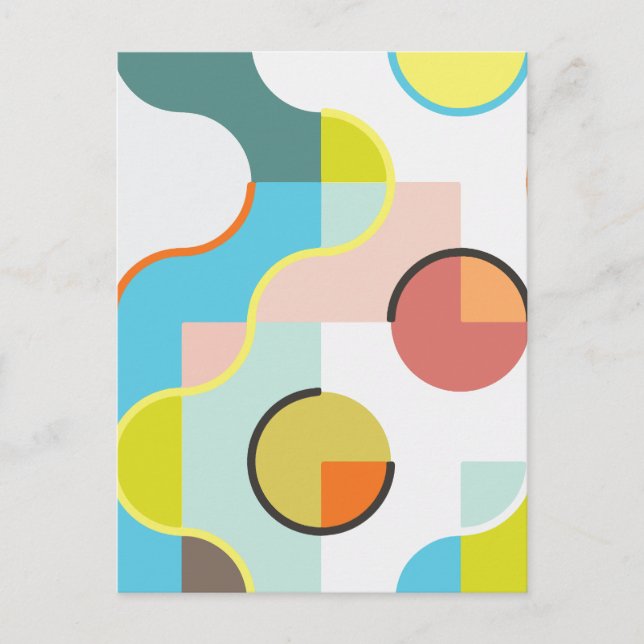 Minimal geometric holiday postcard (Front)