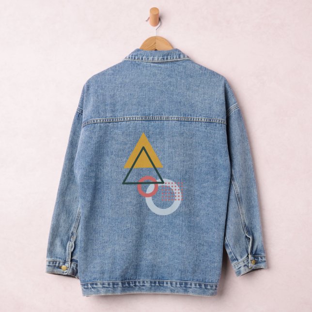 Minimal Geometric Shapes Denim Jacket (Hangar)