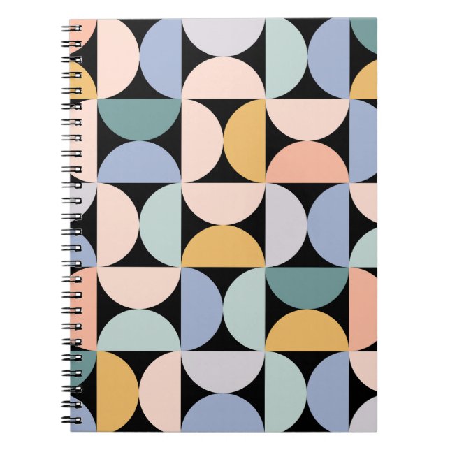 Minimal Geometry: Scandinavian Artwork Poster Notebook (Front)