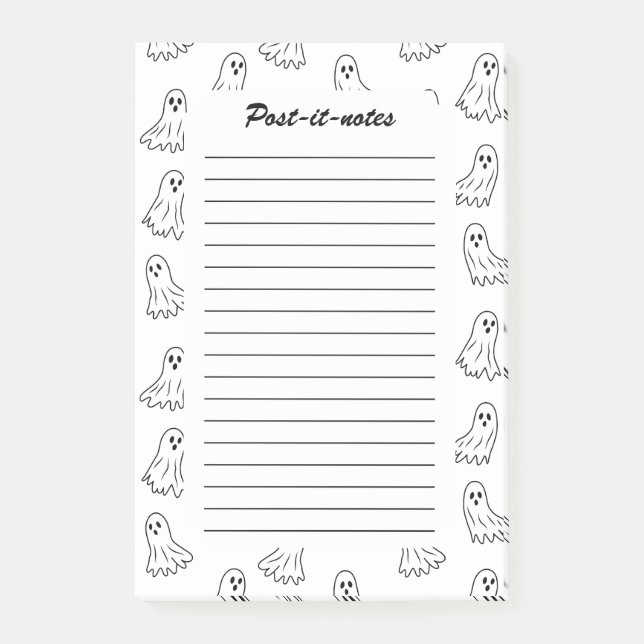 Minimal Ghost Halloween Spooky Ghosts Post-it Notes (Front)
