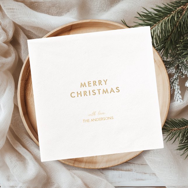 Minimal Gold Foil Merry Christmas (Créateur téléchargé)