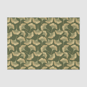 Minimal Gold Ginkgo Pattern Tissue Paper