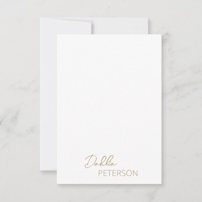 Minimal Gold Modern Business Card (Front)