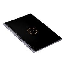 Minimal Gold Monogram on BLACK