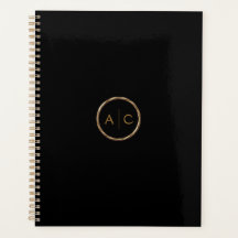 Minimal Gold Monogram on BLACK