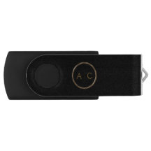 Minimal Gold Monogram on BLACK