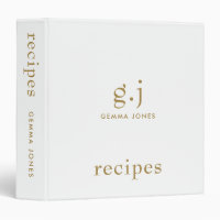 Minimal Gold Monogram Recipes
