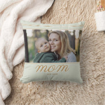 Minimal Gold & Sage Green Mom Established Photo