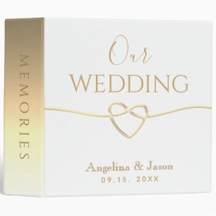 Minimal Gold Wedding Album Binder