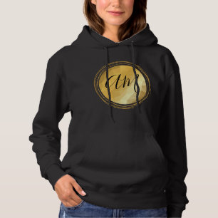Minimal golden geometric customizable text hoodie