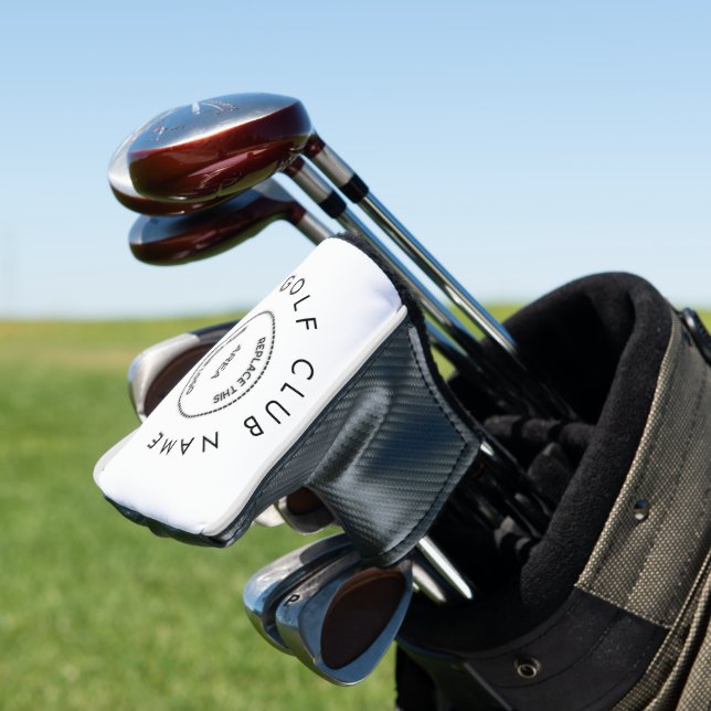 Minimal Golf Club Logo and Name Golf Head Cover (In Situ)