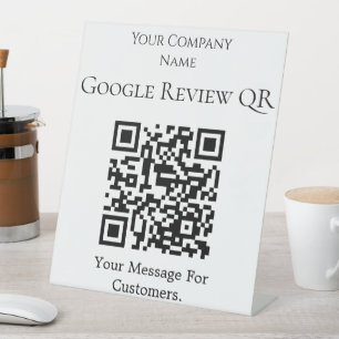 Minimal Google Review QR Table Sign
