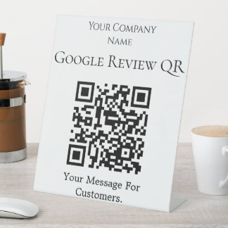Minimal Google Review QR Table Sign