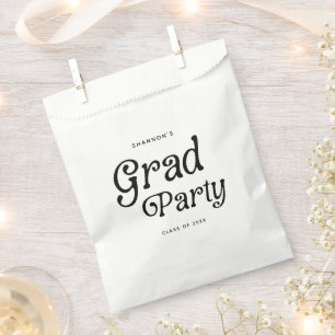Minimal Grad Party Retro Graduation Favour Bag