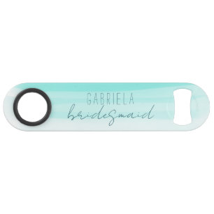 Minimal gradient mint custom bridesmaid  bar key