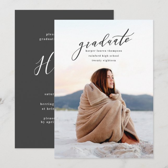 MINIMAL GRADUATION INVITATION (Front/Back)