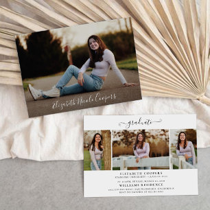 Minimal Graduation Party with Photo Invitation