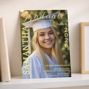 Minimal Graduation Photo Invitation