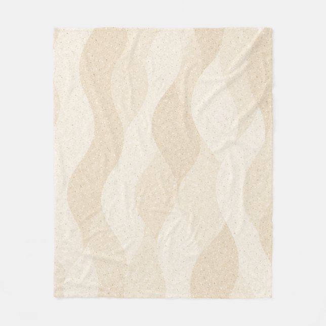 Minimal Grain Texture ,Soft, Neutral pattern Fleece Blanket (Front)