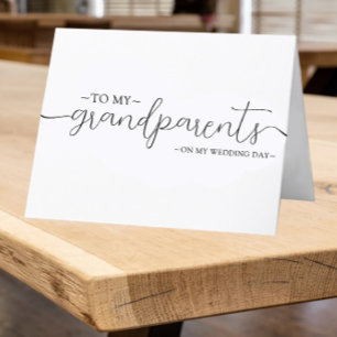 Minimal Grandparents wedding keepsake Thank You Card