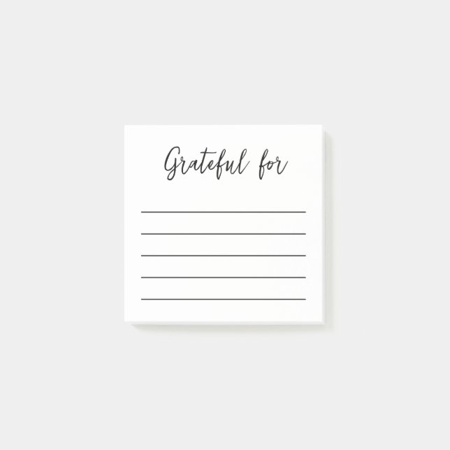 Minimal Gratitude Post-it Note (Front)