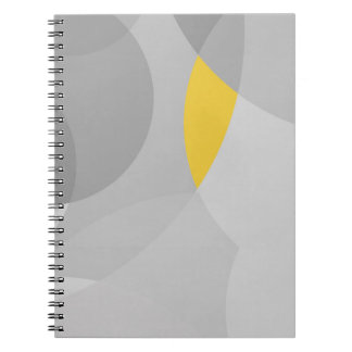 Minimal Gray and Yellow Geometric Art Notebook