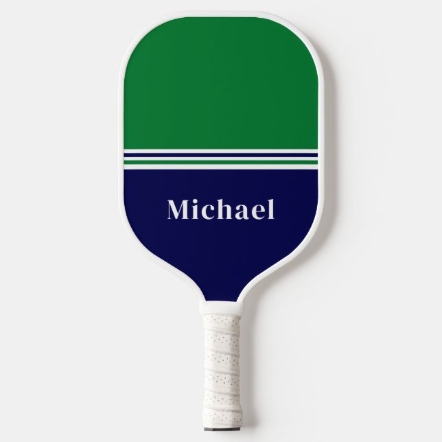 Minimal Green Blue Pickleball Paddle (Front)