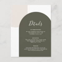 Minimal Green Boho Arch Wedding Details QR Code