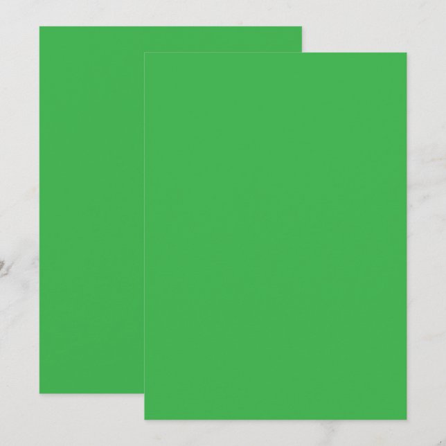 Minimal Green Border Thank You Card (Front/Back)
