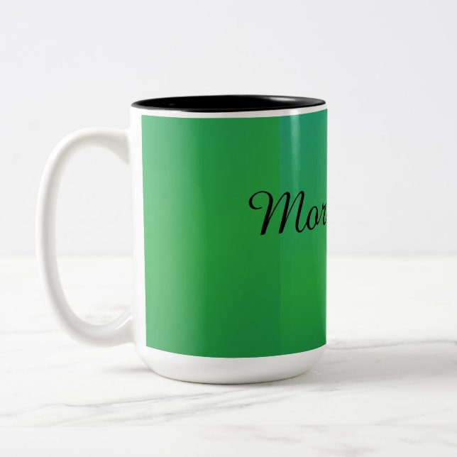 Minimal Green Coffee Mug | Simple  Drinkware (Left)