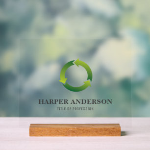  Minimal Green Eco-Friendly Professional  Acrylic Sign