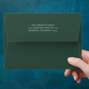 Minimal Green Elegant Christmas Envelope