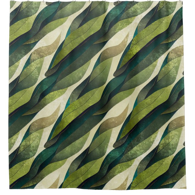 Minimal Green Olive Abstract Deco Pattern (Front)