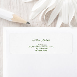 minimal green we have moved add name address text 