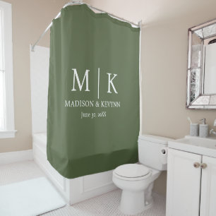 Minimal & green & White Monogram Wedding