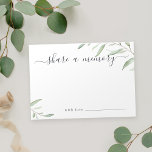 Minimal greenery share a memory card<br><div class="desc">Share your favourite memory for our loved one,  features watercolor botanical foliage greenery design and stylish modern script,  simple and elegant,  great share a memory card for bridal shower,  wedding,  birthday,  graduation party,  retirement party,  funeral,  etc.</div>